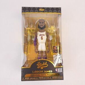 Lebron James Funko Gold Premium Chase White Jersey Nba Lakers 7.5 Inches
